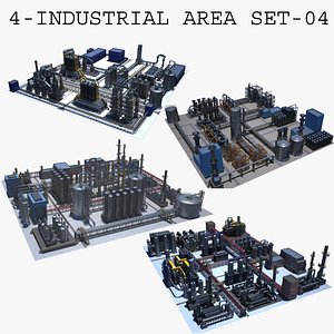 4-Industrial area set -04 3D model