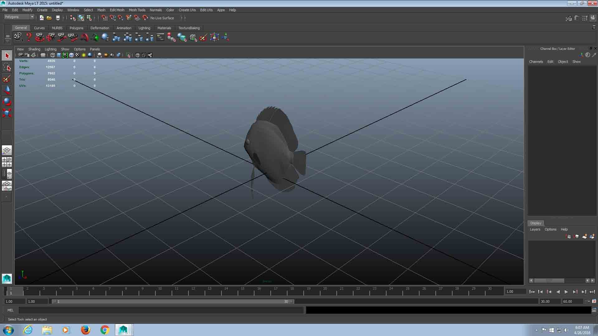 3d Model Fish Rigged