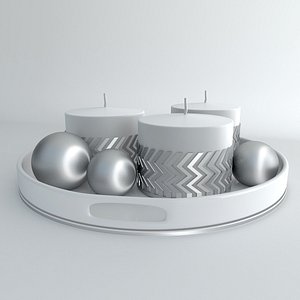 candles metal balls 3ds