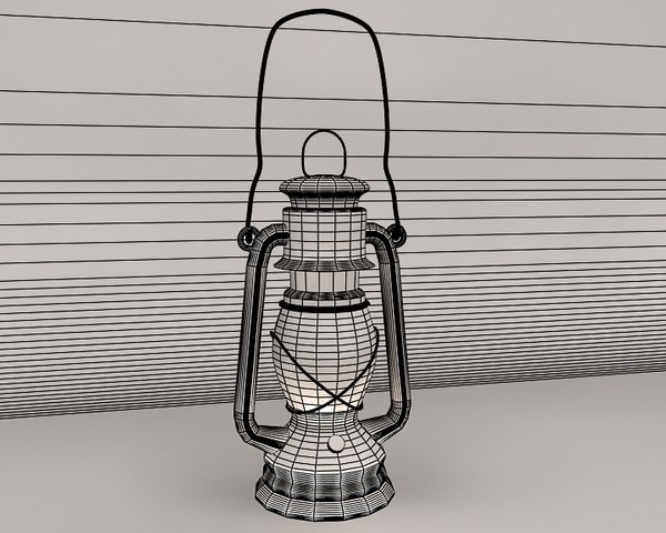 kerosene lamp gameready obj dae max blend 3D Model in Handheld 3DExport