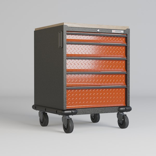modelo 3d 5 Drawer Modular Tool Storage Cabinet 3 PBR - TurboSquid 1998380