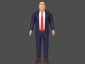 Donald Trump 3D rigged model President Man Human 3D model