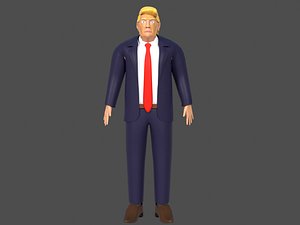 Donald Trump 3D rigged model President Man Human 3D model