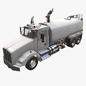 3D Kenworth T800 Water Tanker Truck