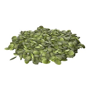 3D Pumpkin seed peeled pile