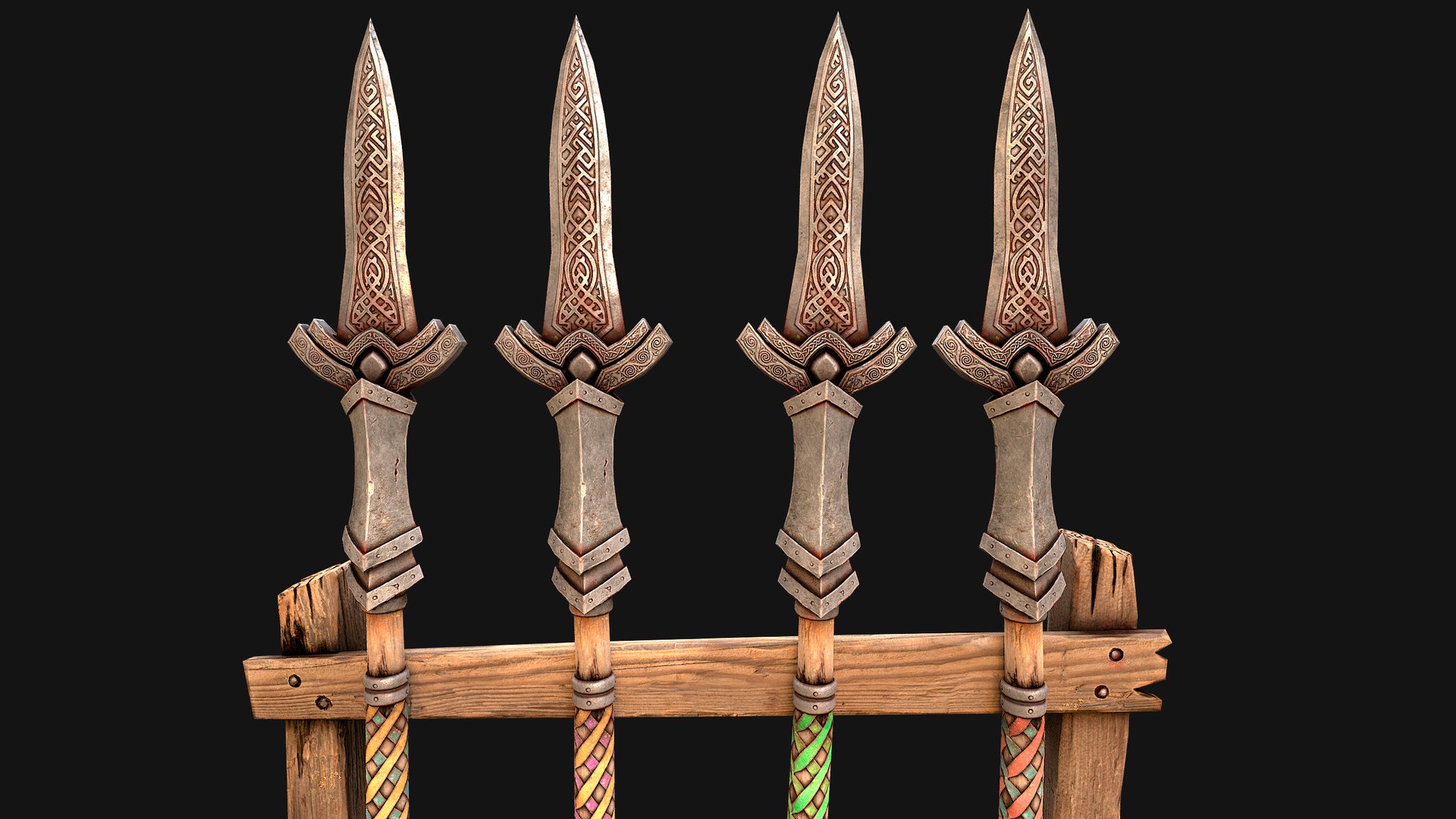3D Medieval Wooden Spear Rack Weaponry Armory Set model https://p.turbosquid.com/ts-thumb/Dg/ymwO5K/JZ/wearaforwithspear10/png/1771083400/1920x1080/fit_q87/63b7d84ea6019e14b03c7c51568049f31b4ed787/wearaforwithspear10.jpg