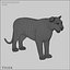 3d white tigers model