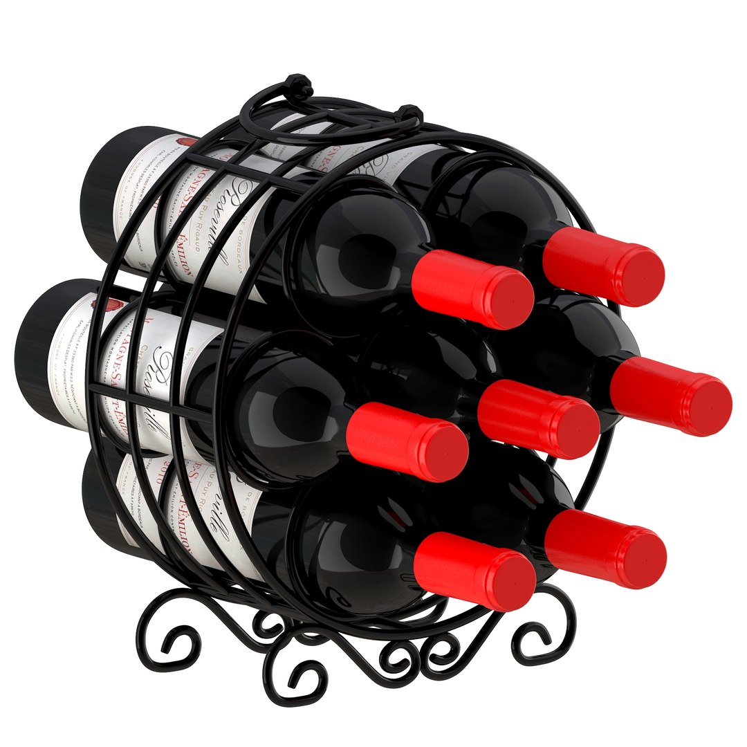Circular Wine Rack Wine Bottles 3D - TurboSquid 1725175