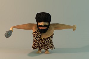 free caveman 3d model
