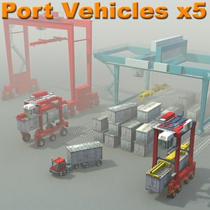 PortVehicles_x5_3Dmodel