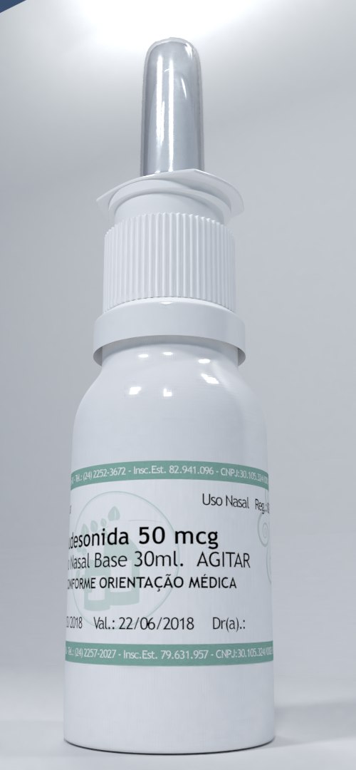 Nasal spray label clear plastic 3D model - TurboSquid 1311116