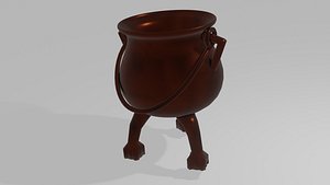 3D Antique cauldron OBJ and Blend