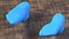 Calzini blu Nike ai piedi in piedi