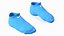 Calzini blu Nike ai piedi in piedi