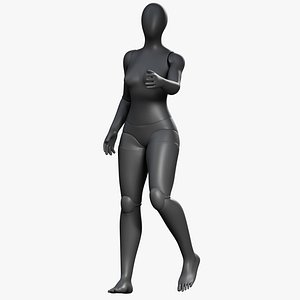 Rigged Female Action Figure PBR