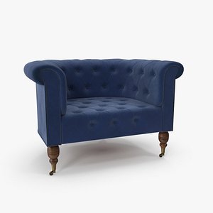 Chesterfield Armchair Dark Blue