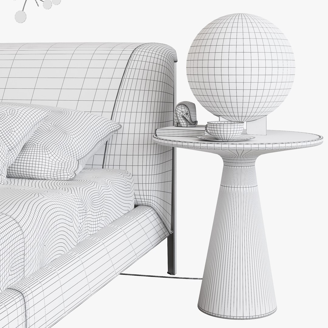 3d Model Bed Diamante Natuzzi