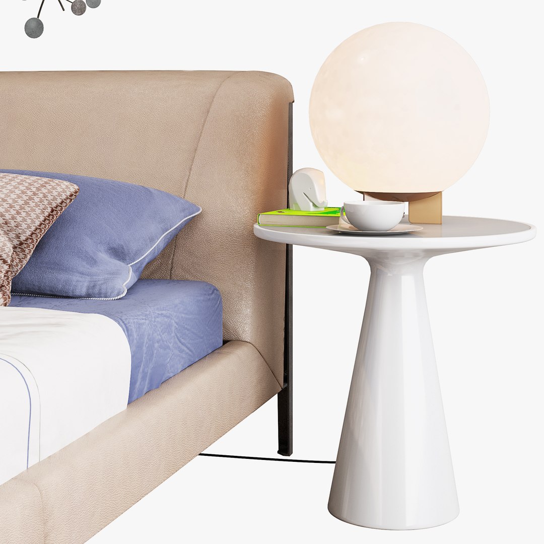 3d Model Bed Diamante Natuzzi