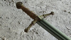 Longsword Medieval Type XVIa - Low Poly Model