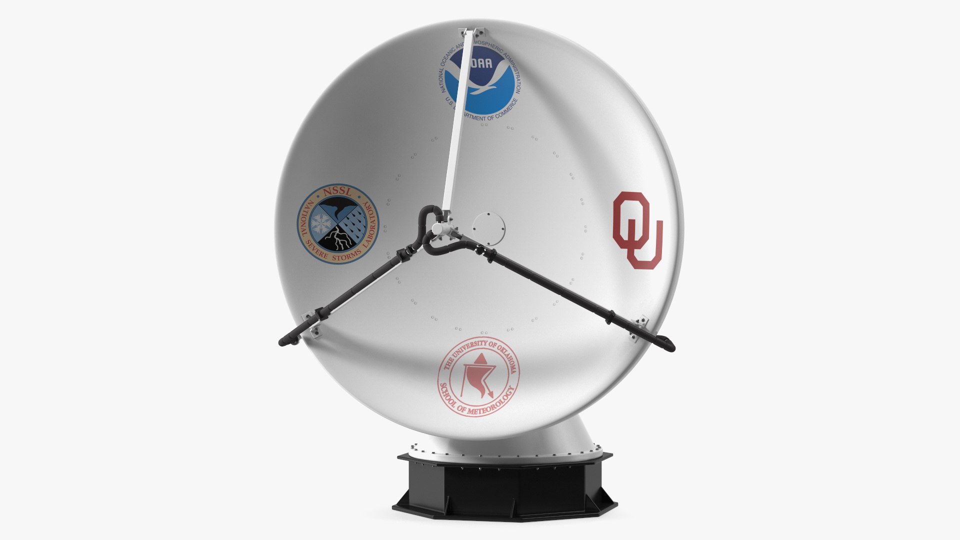 NOAA NOXP Mobile X Band Mobile Radar Rigged 3D model preview