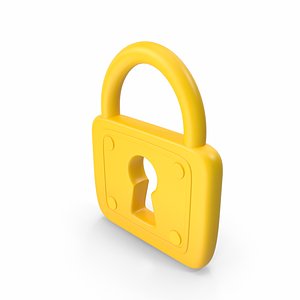Symbol Padlock Yellow