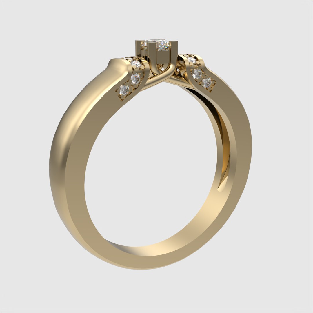 3D Contemporary Solitaire Ring Design JDBCo Model - TurboSquid 2339448