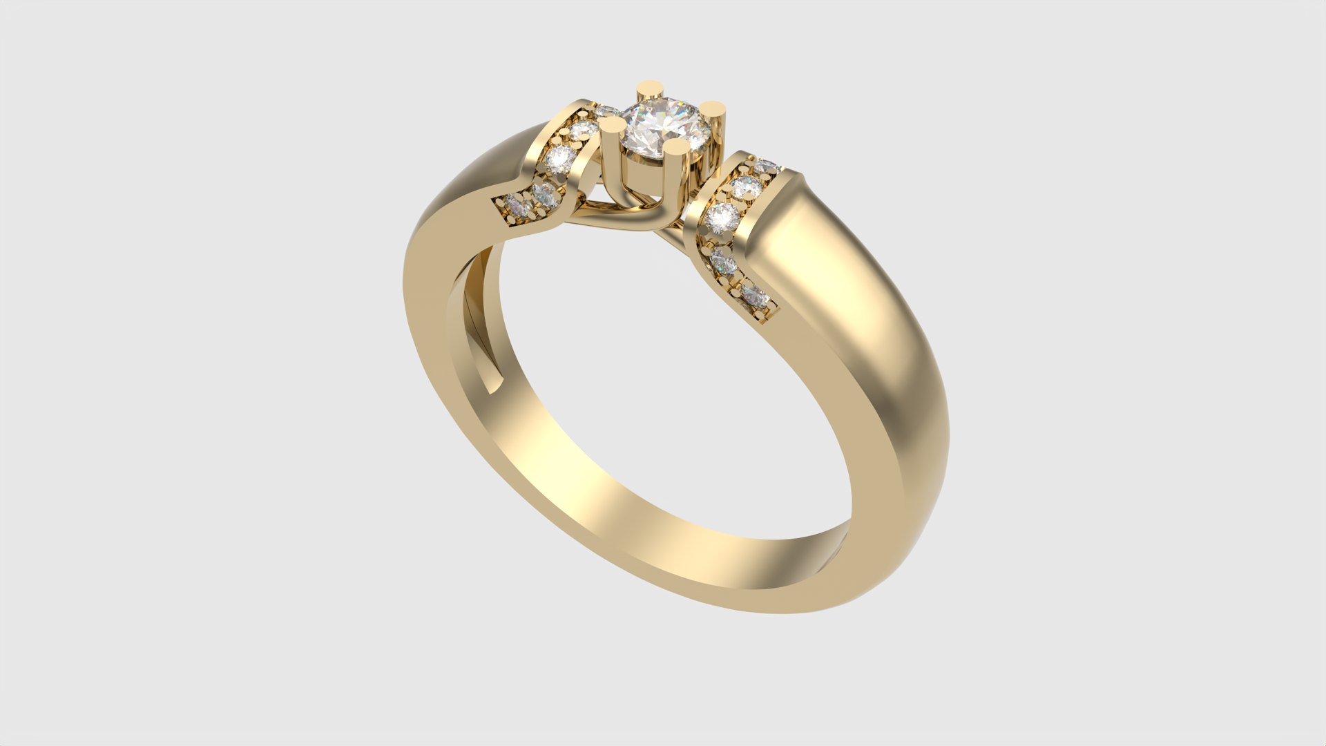 3D Contemporary Solitaire Ring Design JDBCo Model - TurboSquid 2339448