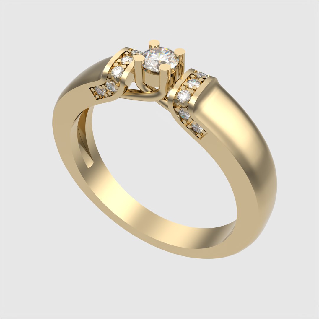 3D Contemporary Solitaire Ring Design JDBCo Model - TurboSquid 2339448