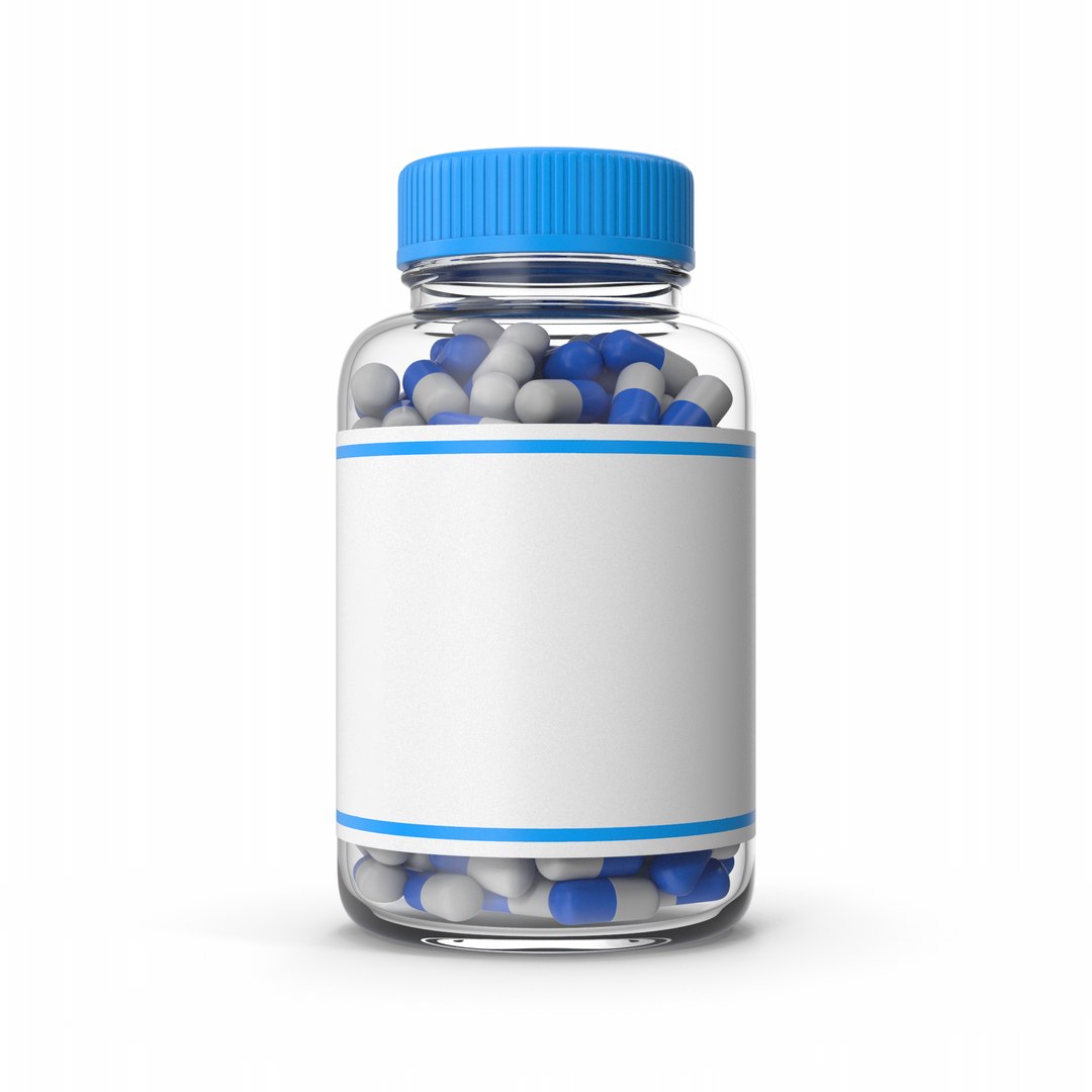 Glass Pill Bottle 3D model - TurboSquid 1938012