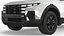 Pickup Vehicle Modern Utility White Rigged for Cinema 4D