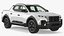 Pickup Vehicle Modern Utility White Rigged for Cinema 4D
