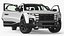 Pickup Vehicle Modern Utility White Rigged for Cinema 4D