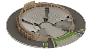 katara amphitheater doha 3D model