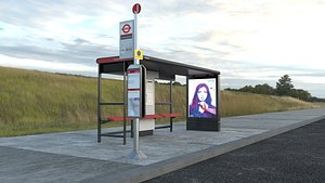 3D bus stop model