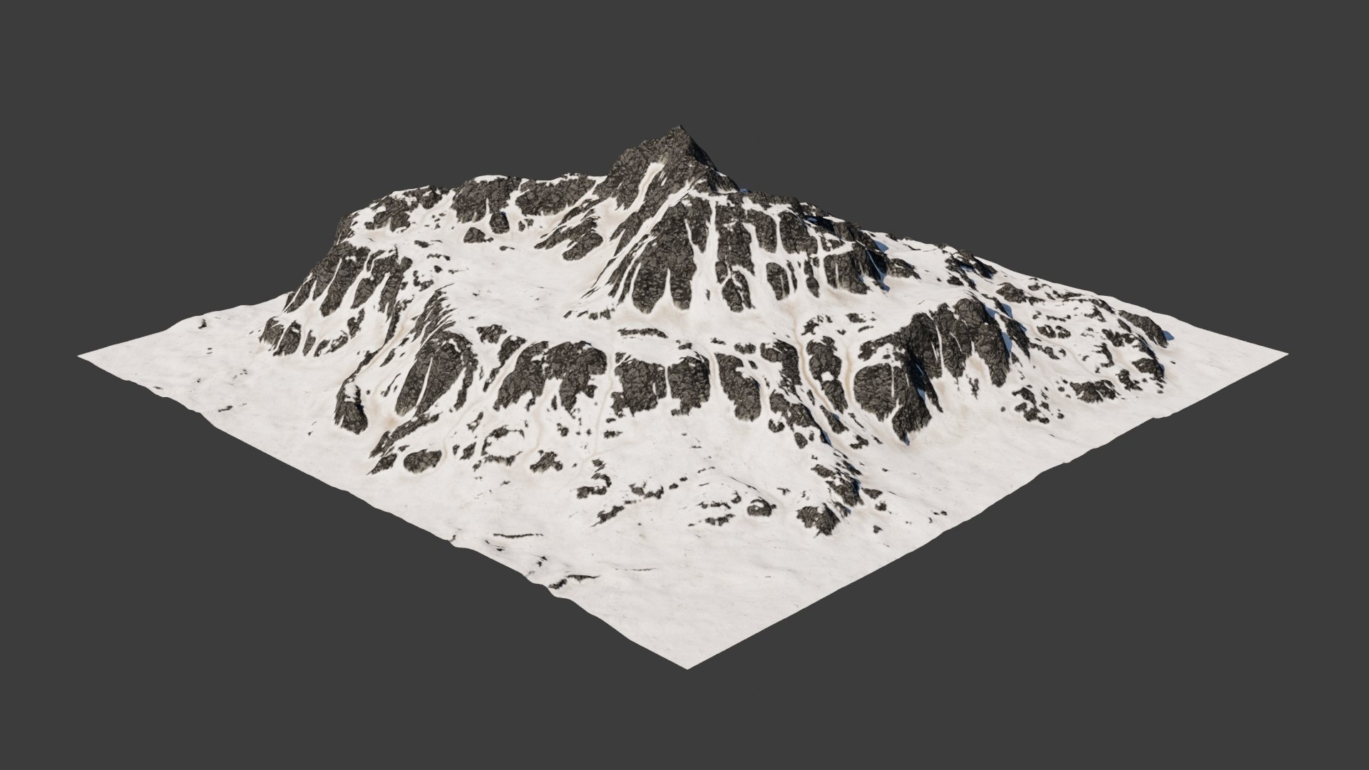 Snowy Mountain Ex19 3D Model - TurboSquid 2083282