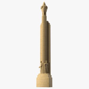 Decorative Architectural Column Pillar with Statues