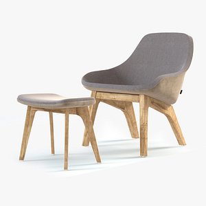 Morph Lounge Chair and Pouf