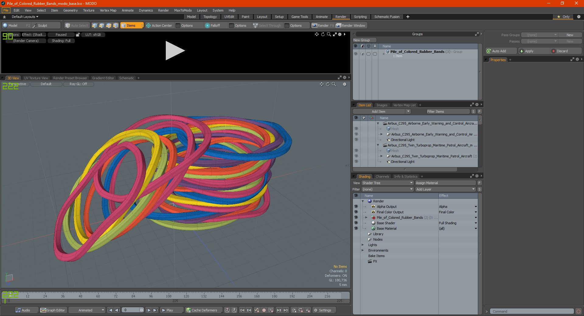 Pile colored rubber bands 3D model - TurboSquid 1588759