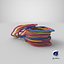 pile colored rubber bands 3D model