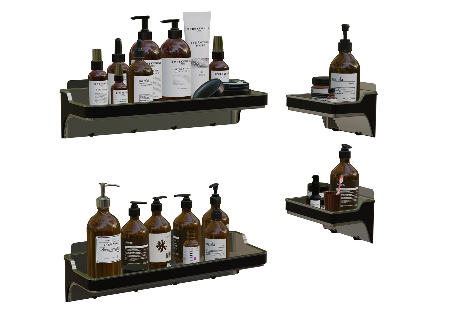 Bathroom Cosmetics Rack 01 Model - TurboSquid 2285789