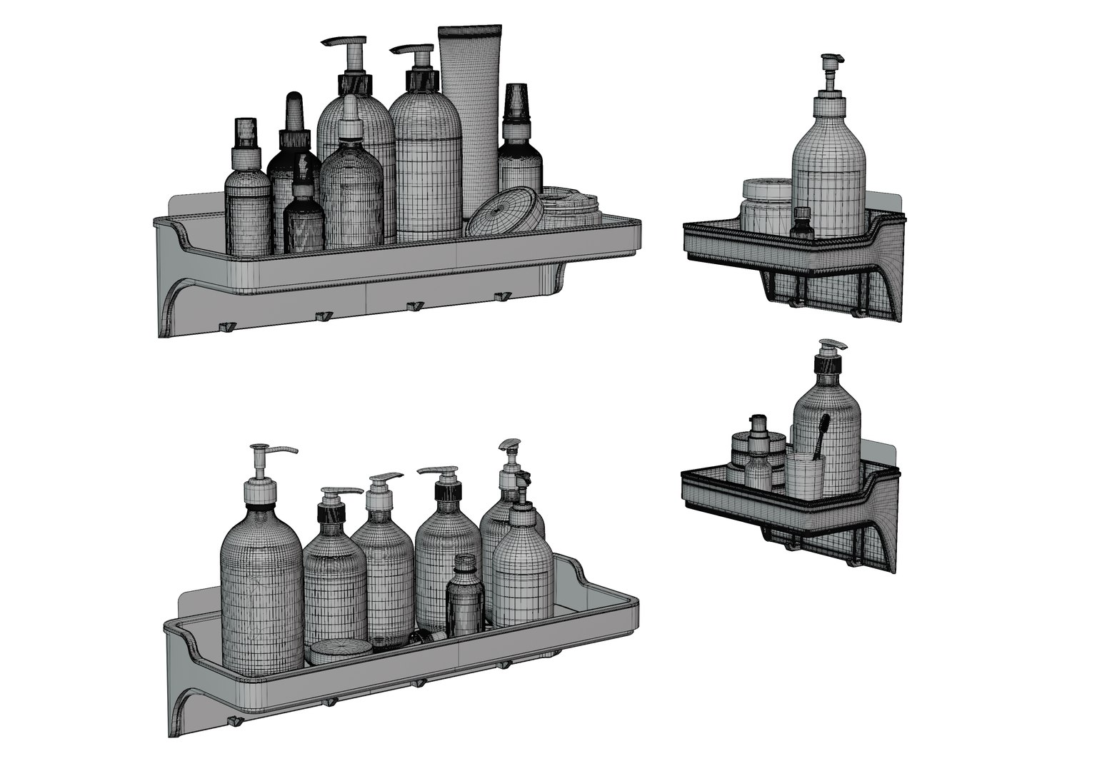 Bathroom Cosmetics Rack 01 Model - TurboSquid 2285789
