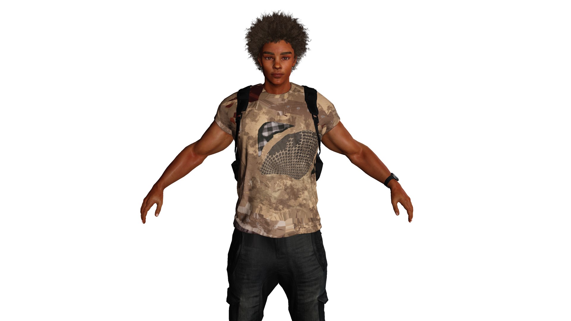 AAA 3D MODEL AFRO NEGRO MALE - RIGGED GAME READY CHARACTER 3D model https://p.turbosquid.com/ts-thumb/Di/QZSVkJ/47/3/png/1676618108/1920x1080/fit_q87/9ba3401b69da8177ce6f82b1aa688ddced206408/3.jpg