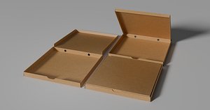 Pizza Box 18 x 18-inch Cardboard 3D model