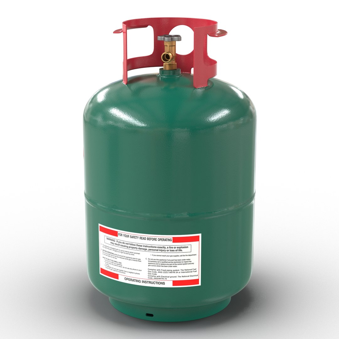 Gas Cylinder 3 3D model preview
