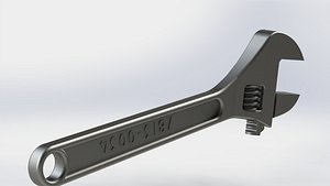 Adjustable spanner 3D model