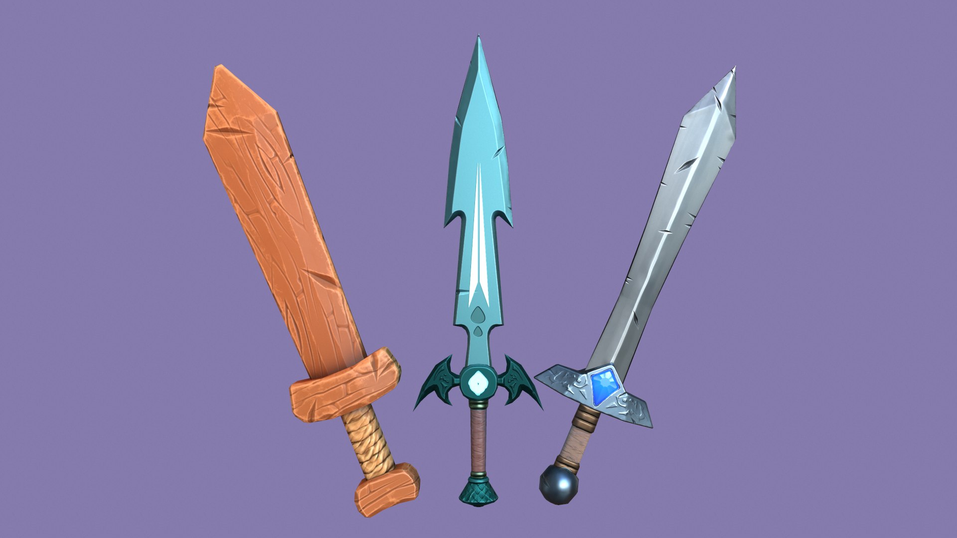 Stylized swords model - TurboSquid 1581419