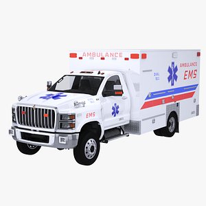 international cv ems ambulance 3D model