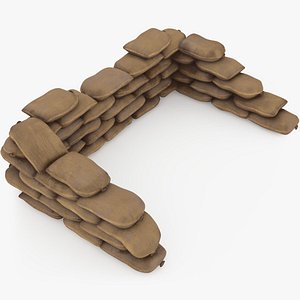 3D Sand Bag Wall 03