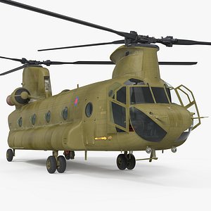 3D heavy helicopter ch-47 chinook model