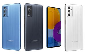 Samsung Galaxy M52 All Colors Low Poly 3D model
